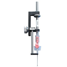 Needle sharpness testing2.png Mecmesin machine testing a needle