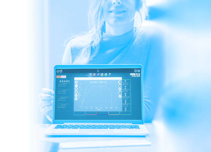 Laptop demonstrating VectorPro test software