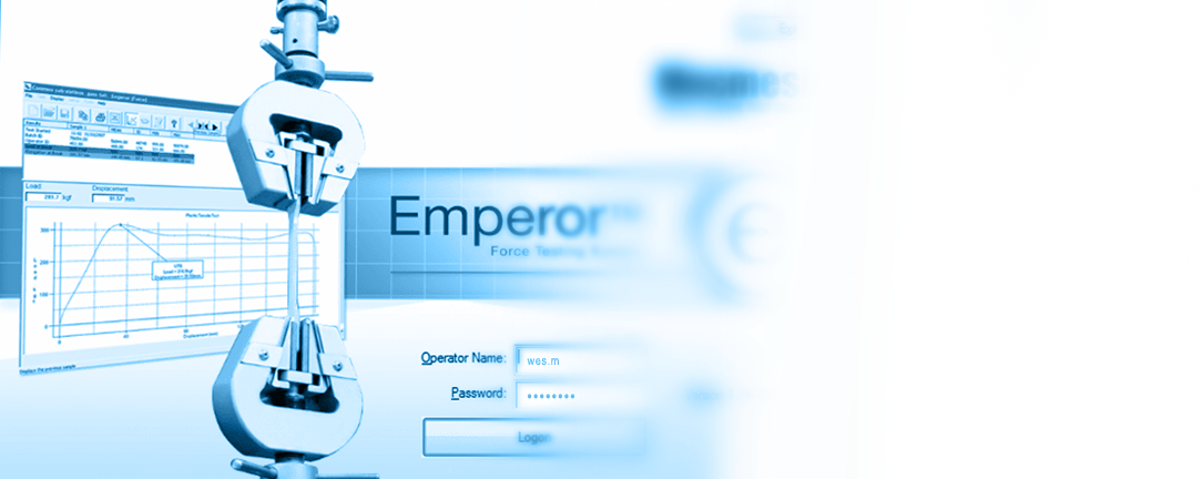 Startbildschirm des Emperor Kraftmessungssoftwares