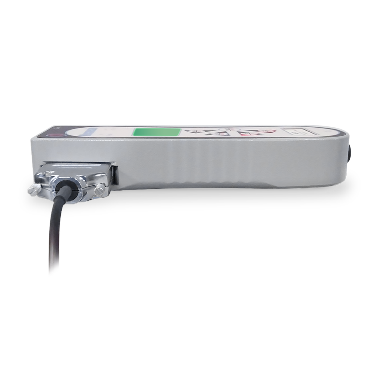 AFTI-Anzeigegerät auf der Seite gelegt mit Schnittstelle zum Anschluss des Sensors