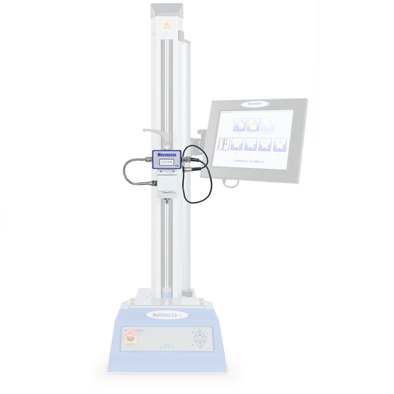 MultiTest-i 2.5 kN automated force testing system, sensor/loadcell emphasised