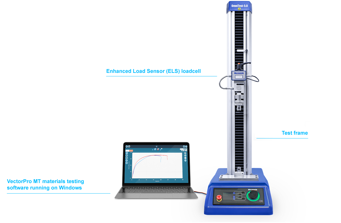 VectorPro MT controls the materials testing system