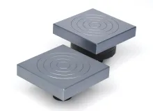 Square Phosphated Hardened Steel Compression Plate, 100 mm, QC fitting with self-levelling equivalent