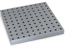 Mec36-L square perforated aluminium compression plate, QC fitting