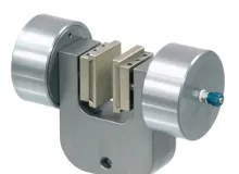 Pneumatic Vice Action Grip U-Form with 2 pneumatic rods, 20 mm capacity, pair (without jaws), QC fitting