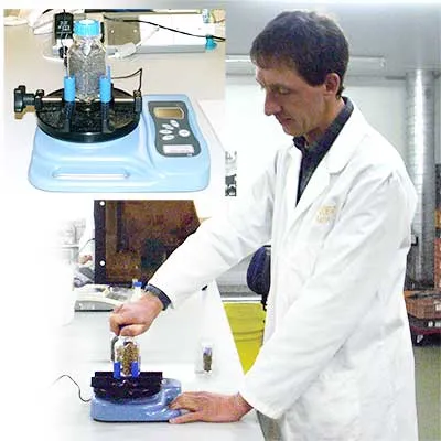 Controllo della coppia di chiusura della bottiglia di semi con Orbis in laboratorio