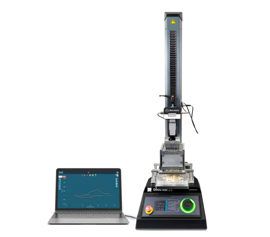 Rice Texture Analyzer with the compression-shear fixture and texture analysis software