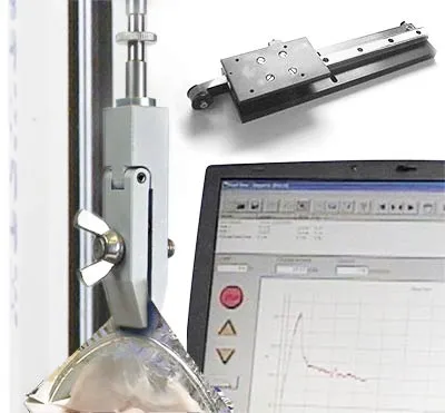 Retort flexible lid peel test and assisted-pull table fixture