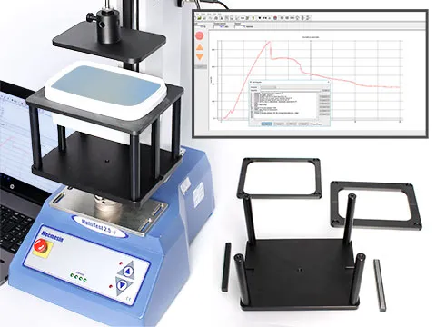 Ice cream carton lid sealing force test and graphical results