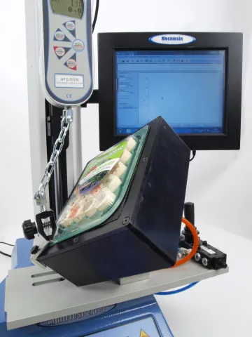 Peel test 45 degrees on thermoformed packaging