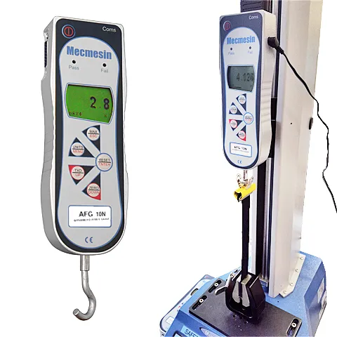 Fabric tensile test gauge detail with AFG
