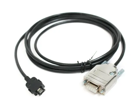 VFG/VFTI RS232 interface cable: 10-way Hirose socket to 9-way D-type socket