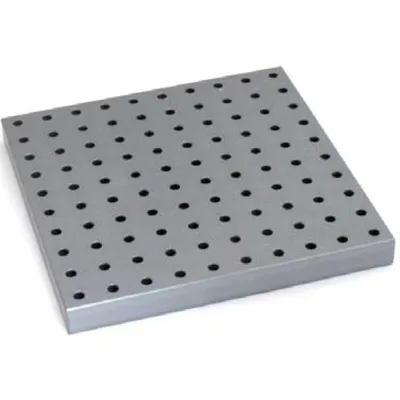 Mec36-L square perforated aluminium compression plate, QC fitting