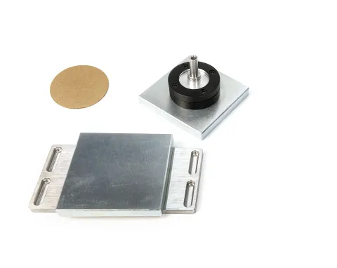 PDV11089 Upper and Lower Compression Plates and self-levelling adapter with circular test piece