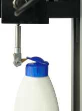 flip cap on bottle, and test hook