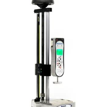 Mecmesin MDD manual test stand with AFG gauge for compression and height scale