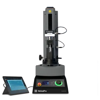 VectorPro yazılımı ve tıbbi flakon/ambalaj test uygulamasına sahip HelixaPro hassas otomatik tork test cihazı
