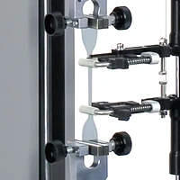 Tensile test on plastic material sample
